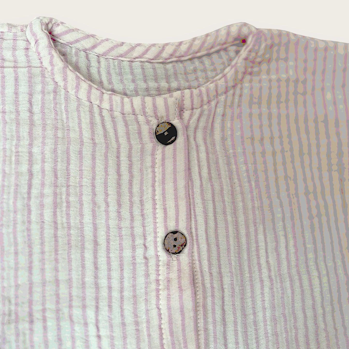 Short Sleeve Pink Stripped