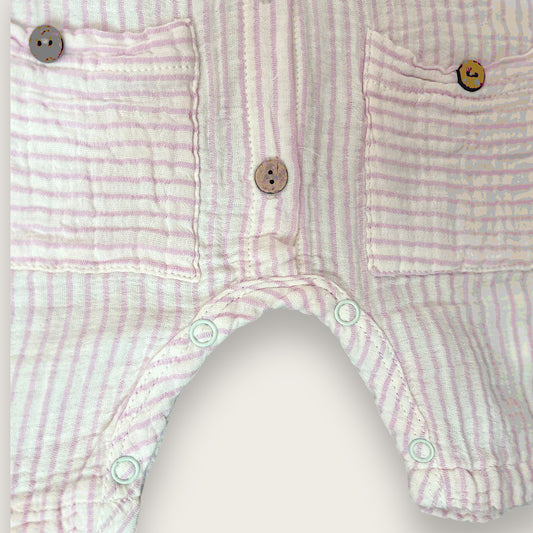 Short Sleeve Pink Stripped