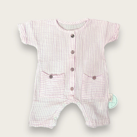 Short Sleeve Pink Stripped